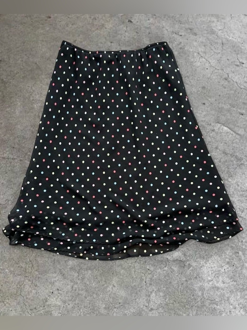 Vintage Y2K George Polka Dot Midi Skirt
